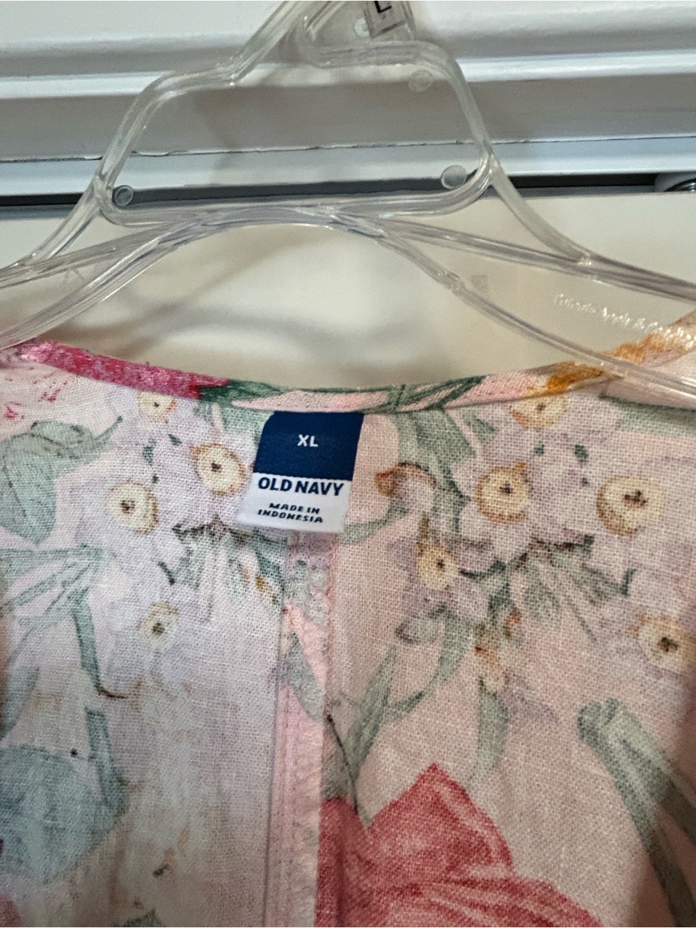 Old Navy Pink Floral Tie-Front Maxi Dress - Picture 4 of 4